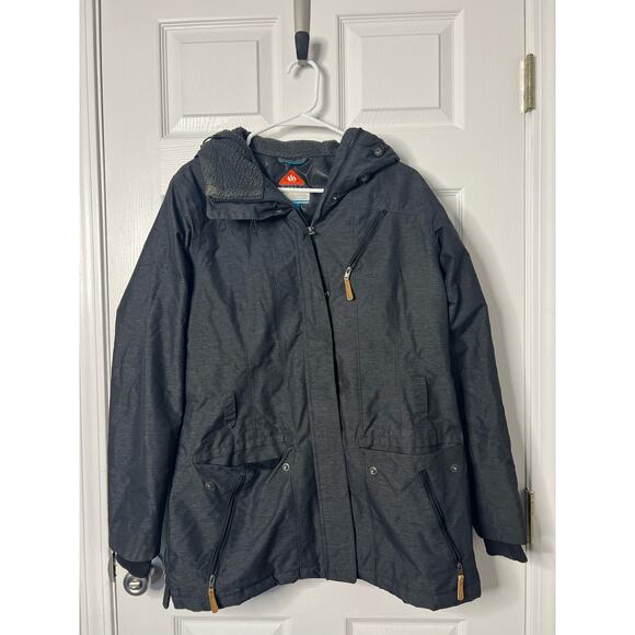 Columbia Omni-Heat Heavy Winter Snow Coat- Sherpa Lined Hood Sz: Medium - Picture 1 of 10